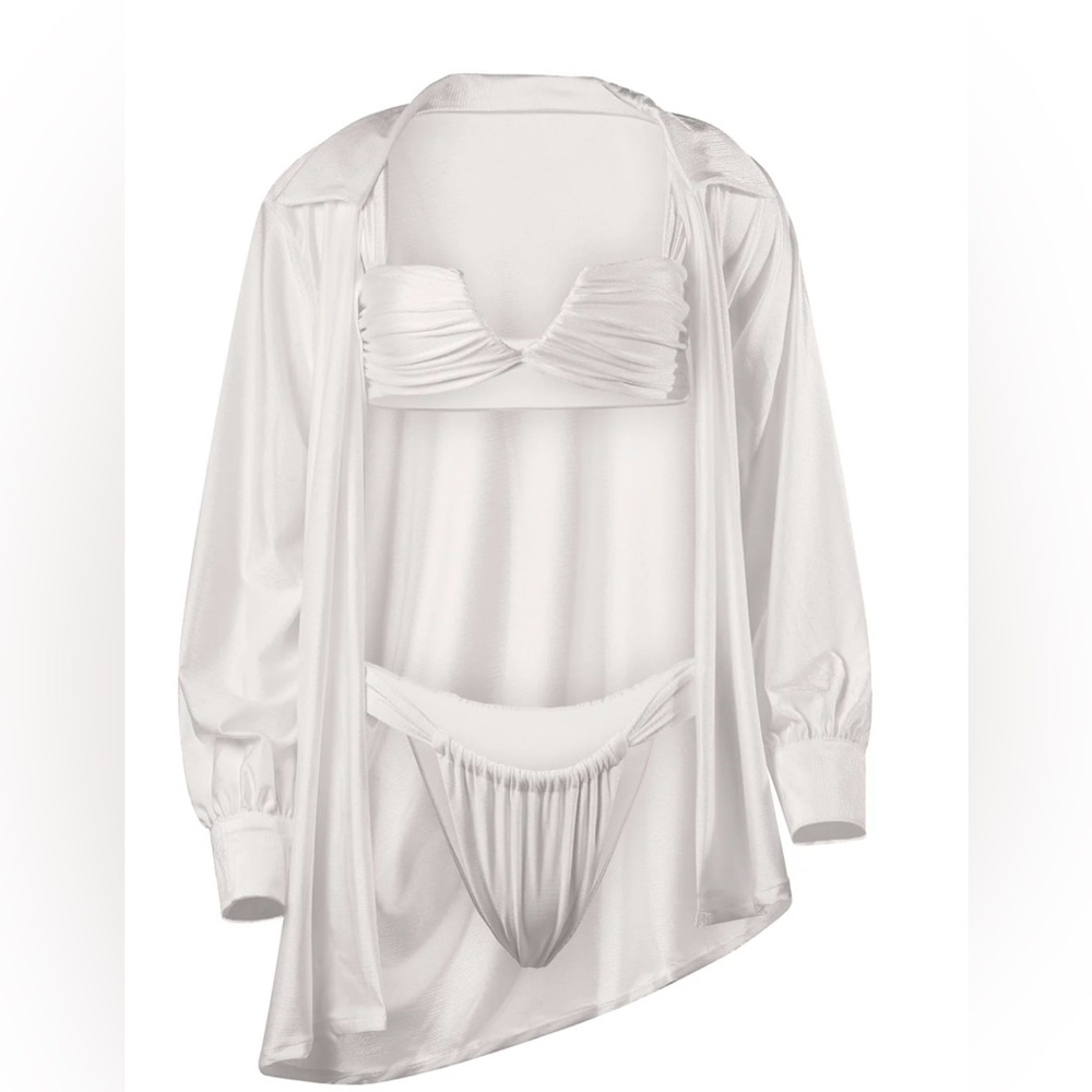DivinoSeas NWT | PEARL COVER-UP
PEARLY WHITE & CLOUD SKIRT SET | SOLD OUT | - Picture 3 of 8
